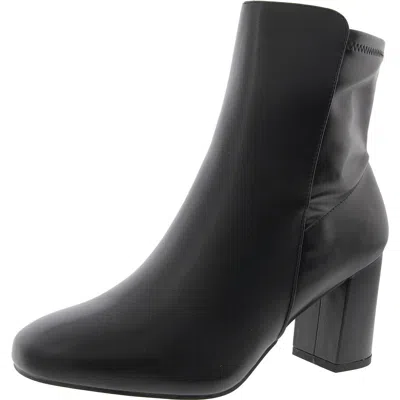 Mia Kymi Womens Faux Leather Booties In Black