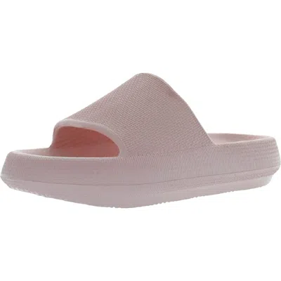 Mia Lexa Womens Open Toe Slip On Flatform Sandals In Pink