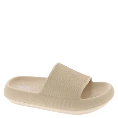 Mia Lexa Womens Pool Slip On Slide Sandals In Beige