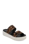 Mia Lexi Platform Slide Sandal In Leopard Print