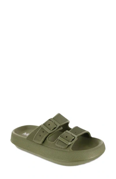 Mia Libbie Slide Sandal In Olive Green