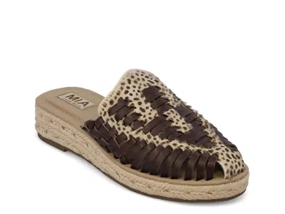 Mia Limited Edition Erin Espadrille Wedge Mule In Brown