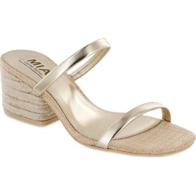 Mia Limited Edition Isabeli Espadrille Slide Sandal In Gold