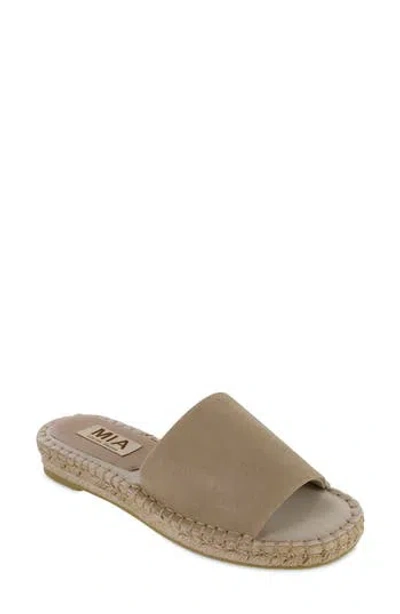Mia Limited Edition Noveli Espadrille Platform Slide Sandal In Nude