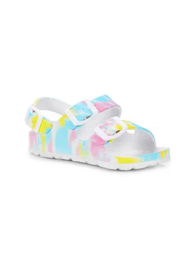 Mia Kids'  Little Girl's Jasmin Pastel Tie-dye Synthetic Sandals
