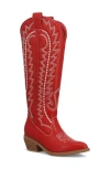 Mia Locklyn Western Boot In Red