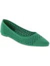 Mia Lovi Knit Pointed Toe Flat In Green