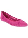 Mia Lovi Knit Pointed Toe Flat In Pink