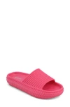 Mia Luvly Slide Sandal In Hot Pink