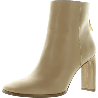 Mia Lynett Womens Faux Leather Bootie Ankle Boots In White