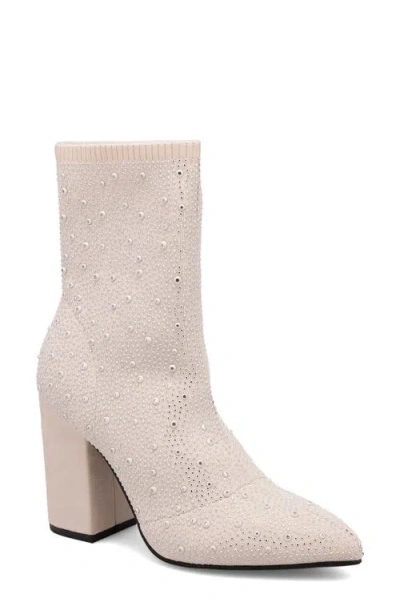 Mia Magdalena Pointed Toe Bootie In Off White