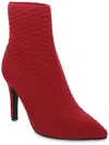 Mia Mckinley Womens Knit Ankle Sock Boot In Red