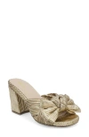Mia Mechelle Slide Sandal In Platinum