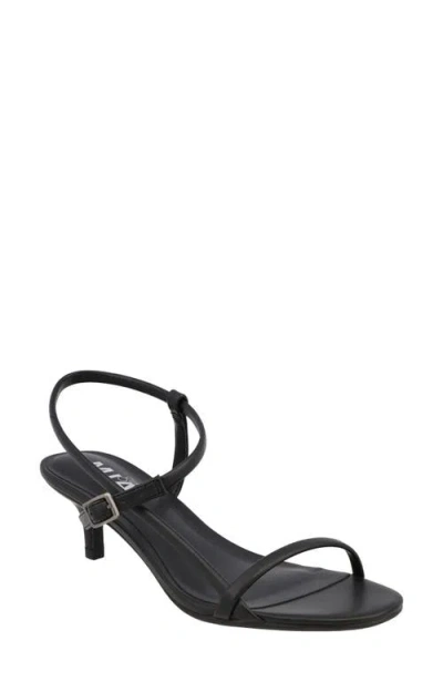 Mia Meleani Ankle Strap Kitten Heel Sandal In Black