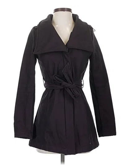 Pre-owned Mia Melon Trenchcoat In Black
