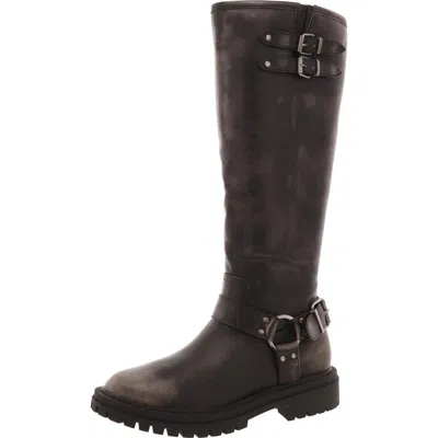 Mia Mh240803 Womens Zipper Faux Leather Motorcycle Boots In Multi
