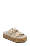 Mia Mieko Two-strap Platform Sandal In White