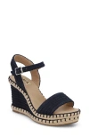 Mia Milazzo Platform Wedge In Blue