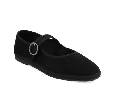 Mia Miluna Mary Jane Flat In Black