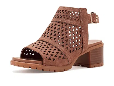 Mia Mollee (little Kid/big Kid) Girls Shoes Cognac : 4 Big Kid M, Faux Leather In Brown