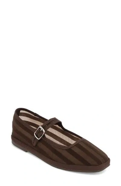 Mia Morocco Mary Jane Flat In Brown