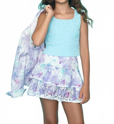Mia Kids' New York Eyelet Skirt In Purple