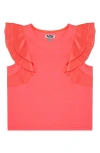 Mia New York Kids' Flutter Sleeve Top In Coral