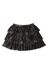 Mia New York Kids' Metallic Tiered Skirt In Black