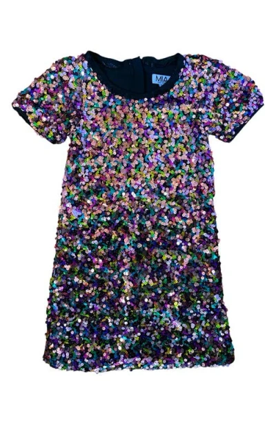 Mia New York Kids' Sequin Party Dress In Purple Multi