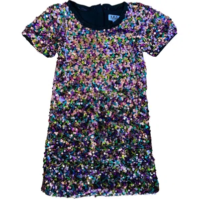 Mia New York Kids' Sequin Party Dress In Purple Multi Sequin