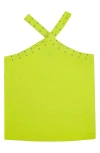 Mia New York Kids' Studded Crossover Tank Top In Lime