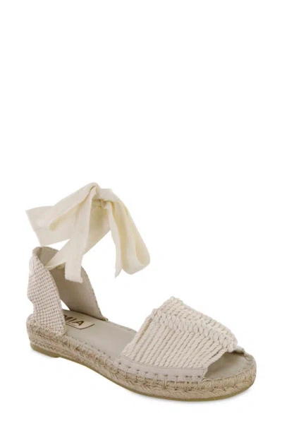 Mia Noella Ankle Wrap Sandal In Off Whte