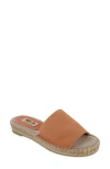 Mia Noveli Espadrille Platform Slide Sandal In Coral