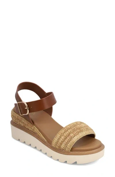 Mia Odalys Wedge Sandal In Brown