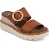 Mia Orla Platform Wedge Sandal In Cognac