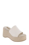 Mia Palma Espadrille Platform Wedge Sandal In Bone