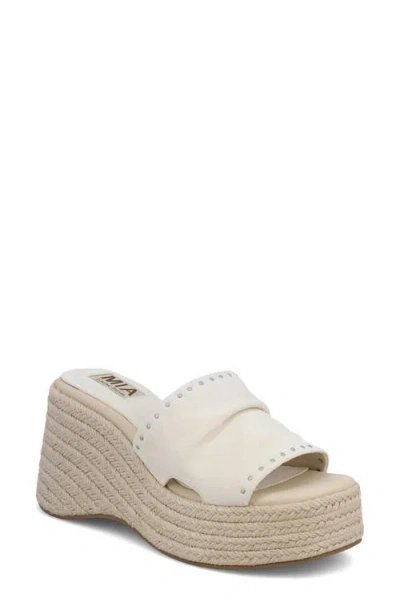 Mia Palmira Platform Wedge Sandal In Bone