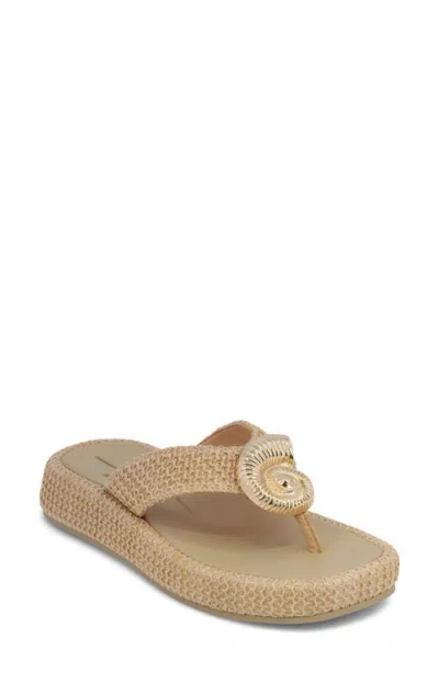 Mia Pamelia Platform Flip Flop In Brown