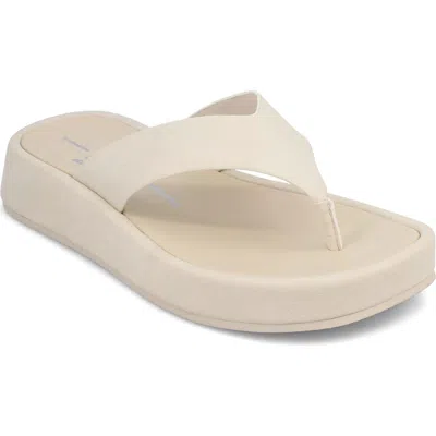 Mia Pamelia Wedge Sandal In Neutral