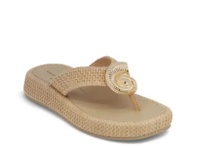 Mia Pamelia Wedge Sandal In Brown