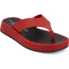 Mia Women's Pamelia Thong Round Toe Sandals In Red