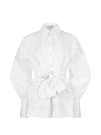 Mia Peculiar Balloon Sleeve Shirt In Multi