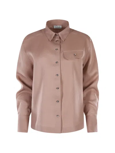 Mia Peculiar Button-up Shirt In Brown