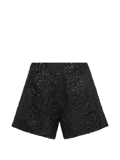 Mia Peculiar Jacquard Short Shorts In Black