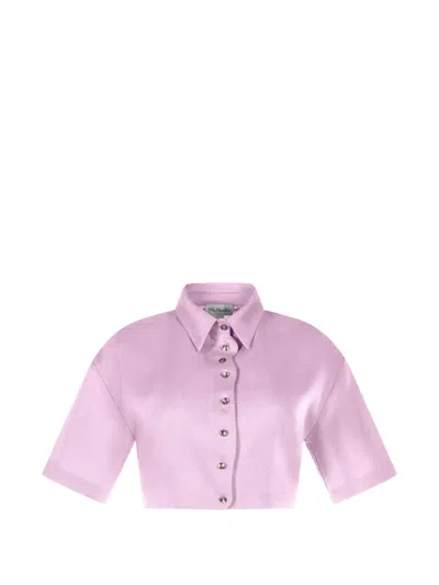 Mia Peculiar Wave-detail Shirt In Pink