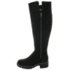 Mia Pike Womens Open Stitch Manmade Over-the-knee Boots In Black