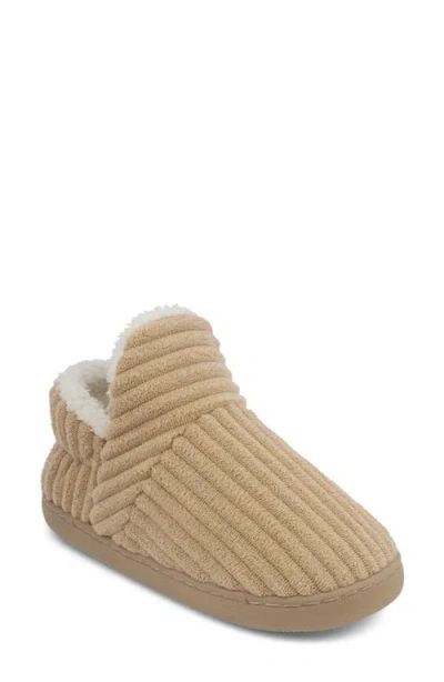 Mia Plushy Slipper Bootie In Nude