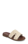 Mia Poet Slide Sandal In Natural,ivory