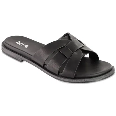 Mia Poliana Womens Faux Leather Flats Flatform Sandals