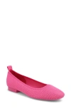 Mia Raisa Stretch Knit Flat In Hot Pink